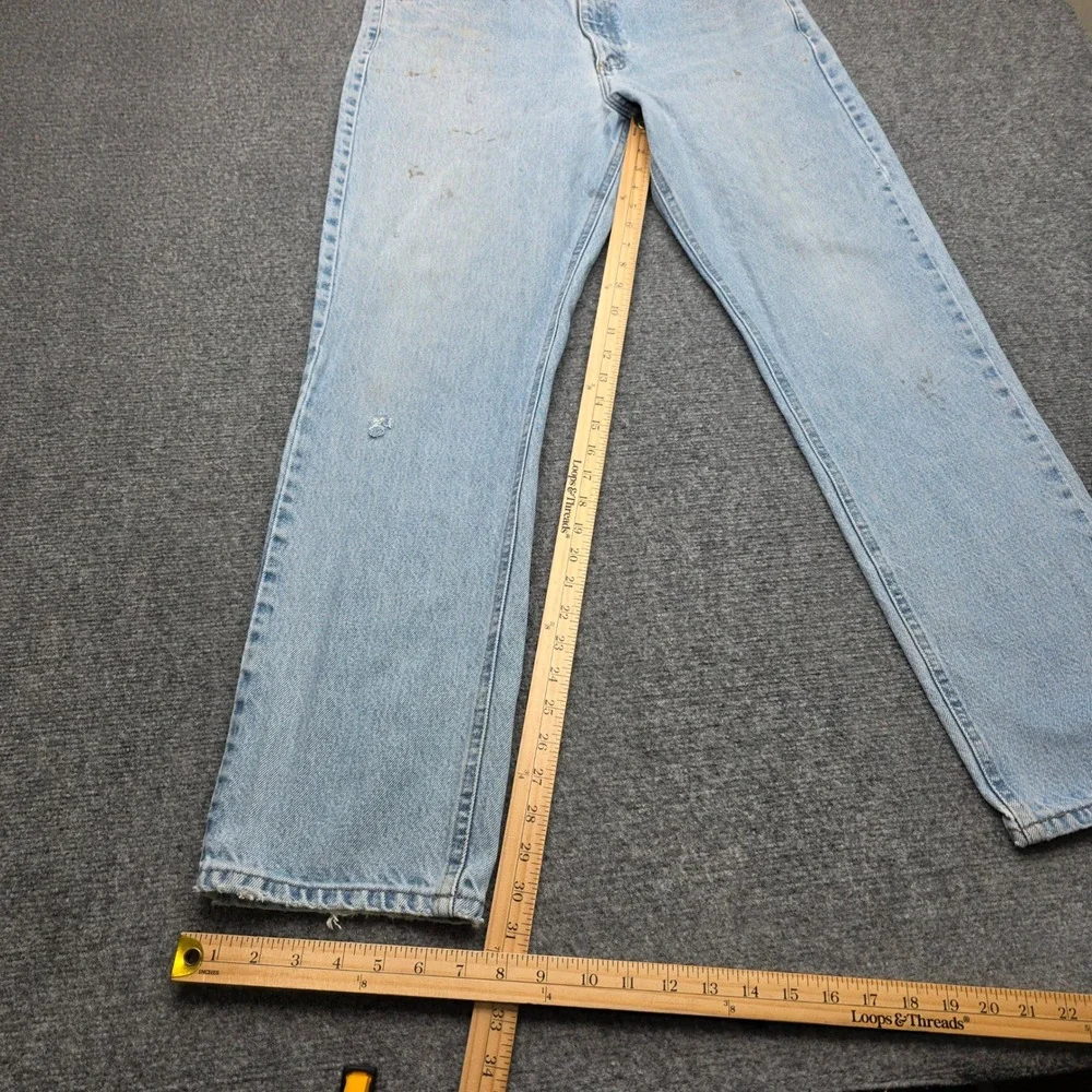 Carhartt B18 STW Traditional Fit Jeans Mens 36x32 Stonewash Workwear Distressed